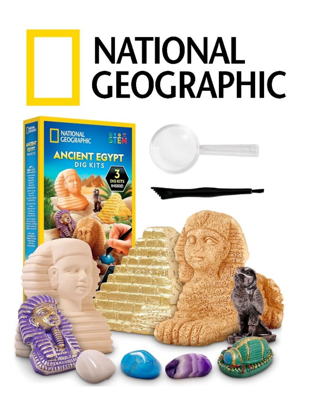New National Geographic Ancient Egypt Dig Kit STEM Toy Archeology Egyptian Proje